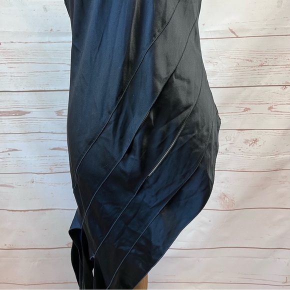 Alexander Wang Silk Asymmetrical Shredded Hem Fringe Sleeveless Tank Dress - Picture 9 of 14